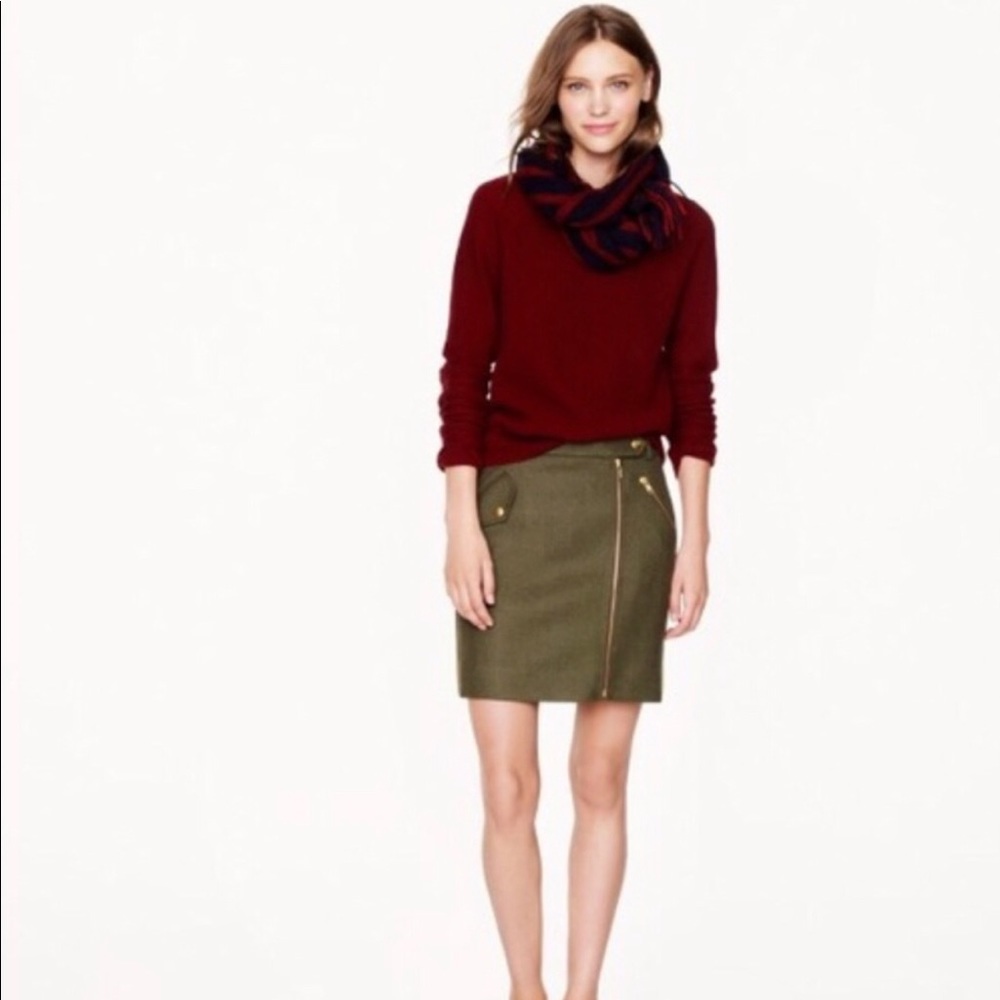 J.Crew motorcycle style wool mini skirt size 8 EUC